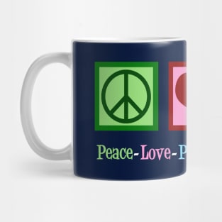 Peace Love PE Teacher Physical Education Mug